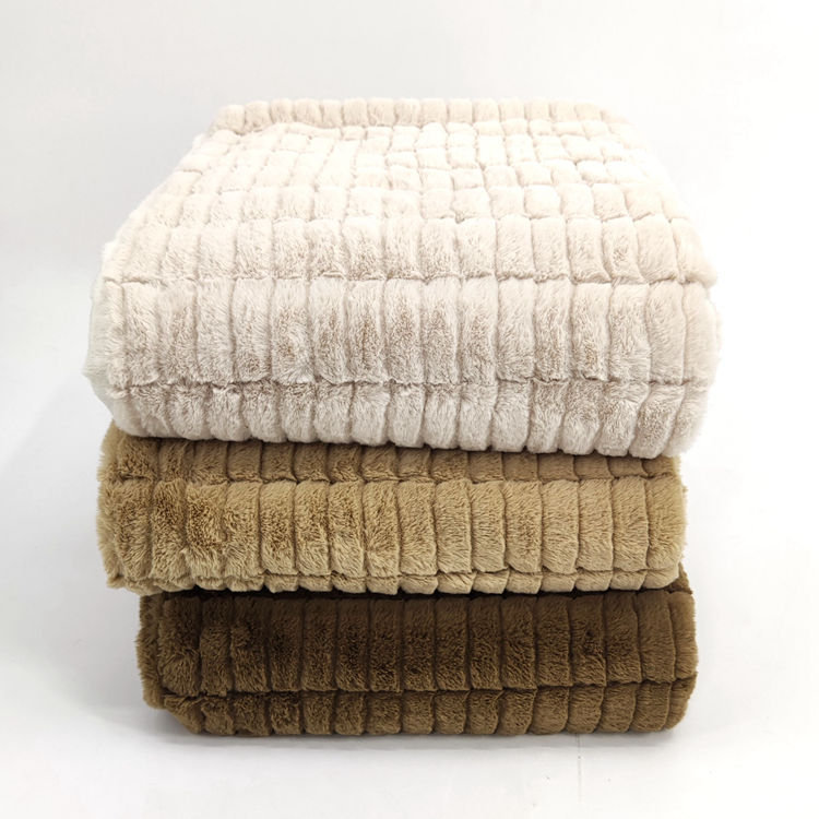 Home Decoration Super Soft and Cozy Rabbit Fur Winter Blanket